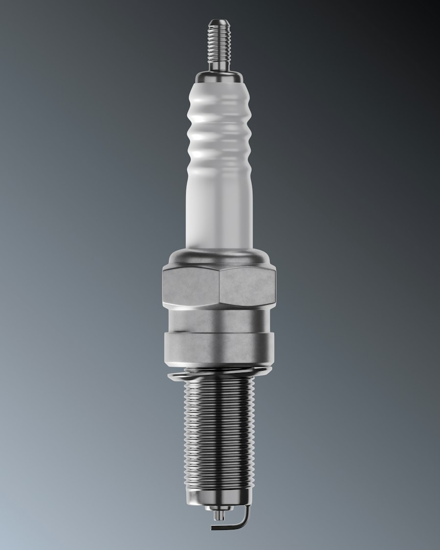 New spark plug ready for replacement